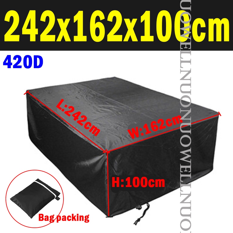 420D Oxford Fabric Furniture Covers Anti-UV Outdoor Sofa Table Chair Dust Proof Cover Garden Patio Waterproof Furniture Cover