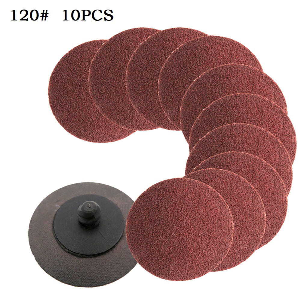 10 stk. 2 tommer 50mm slibeskiver poleringspude slibepapirskive slibeskive slibeværktøj 60/80/120 korn