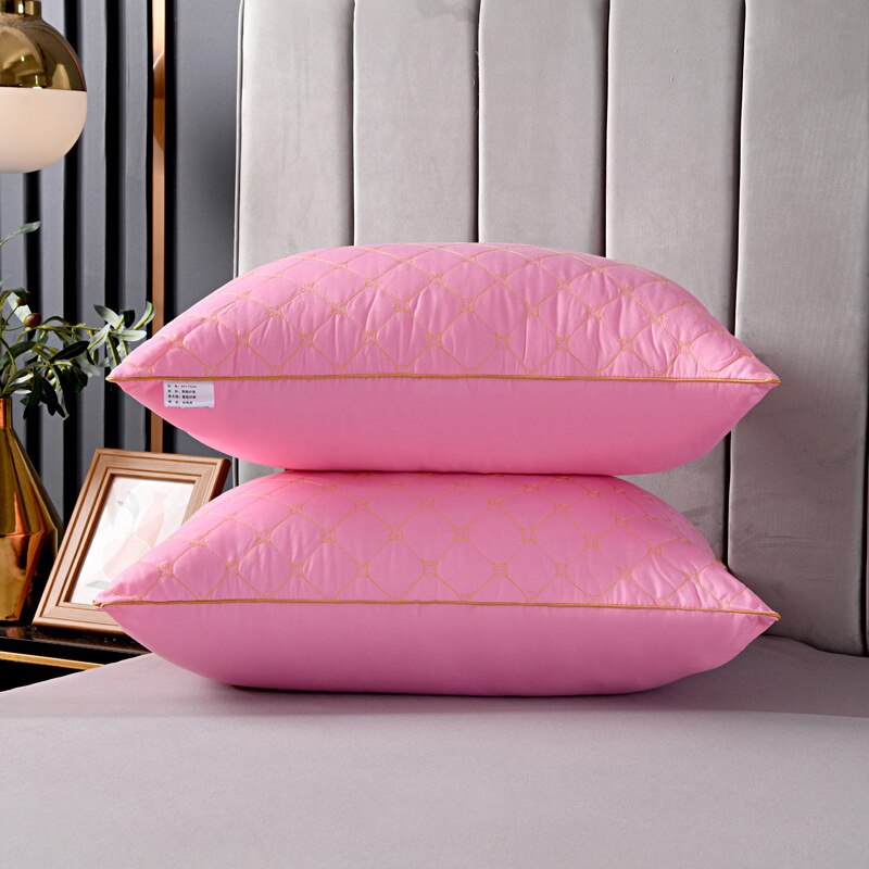 Oreiller de luxe de pour dormir, moelleux et de soutien, pour lit d'hôtel, mi-haut, noyau de remplissage, pour la maison: Rose / Middle pillow 1pc