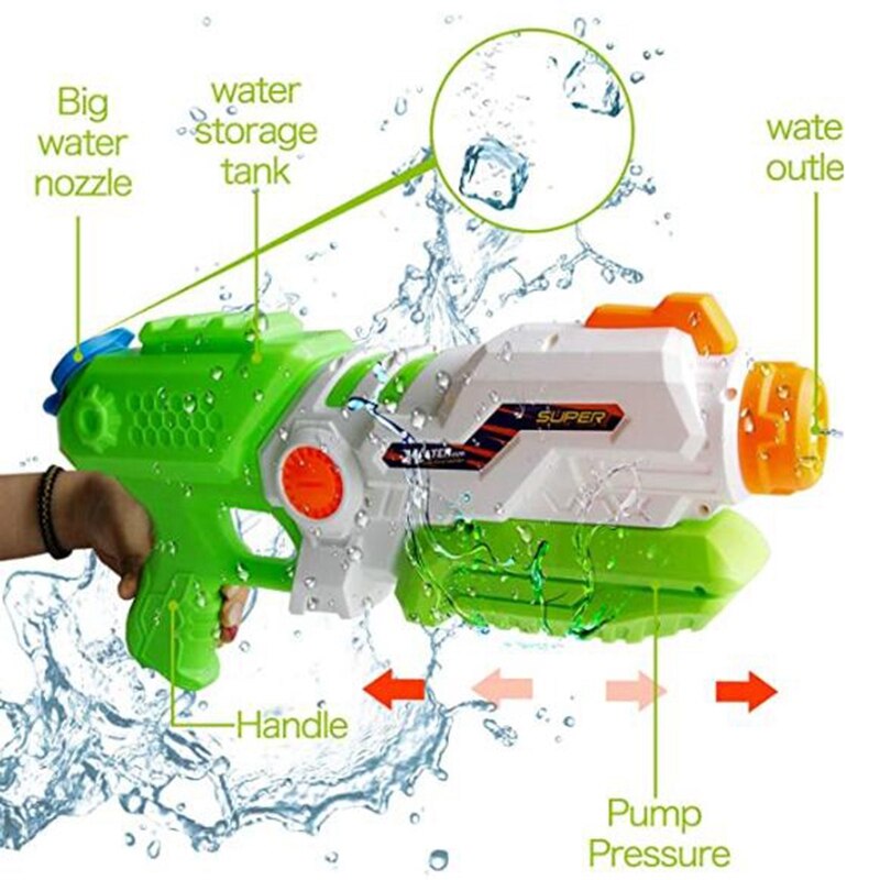 2 stuks voor kinderen squirt 1200cc hoge capaciteit 6m voet bereik water speelgoed voor kinderen en volwassenen
