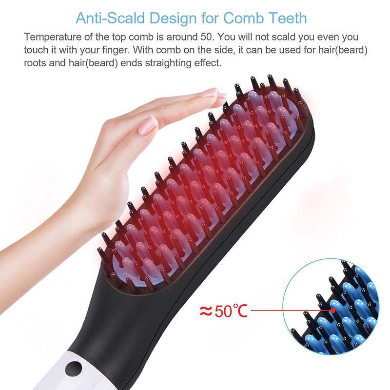 Mann Bart Glätteisen Kamm Haarglätter Pinsel Glätteisen Planchas de Cabello Har Glätteisen für Mann