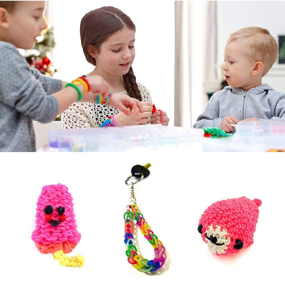 Bands Loom Rubber Bands Rainbow Hand Knitting Machine Handmade DIY Color Rubber Band For Children DIY Kids