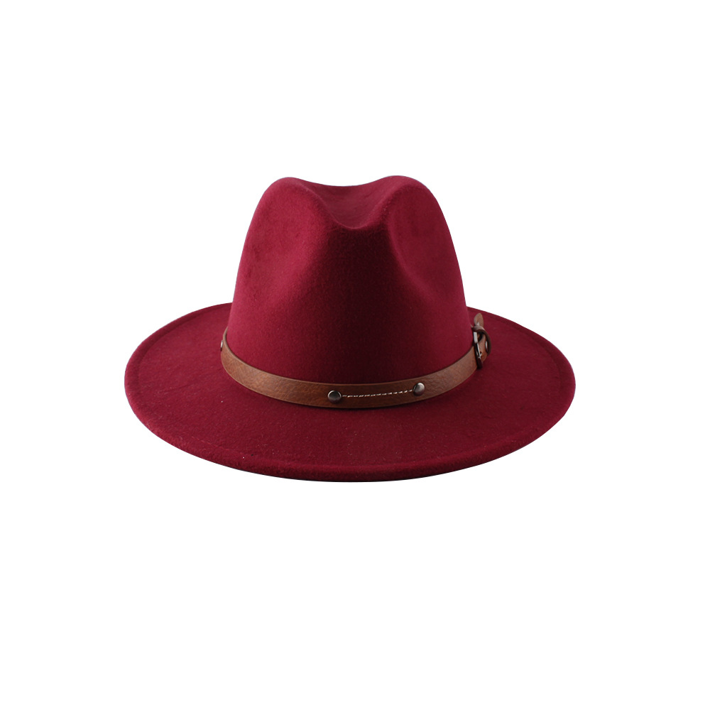 Fedora hat features men's hats ladies felt jazz ring buckle accessories Panama Fedora hats шляпаженская