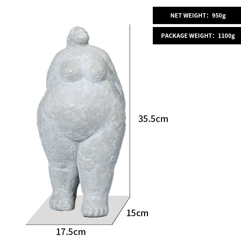 Abstract Fat Lady Figurines Art Yoga Plump Women Statues Resin Female Character Tabletop Decor Crafts Home Decoration Ornaments: A