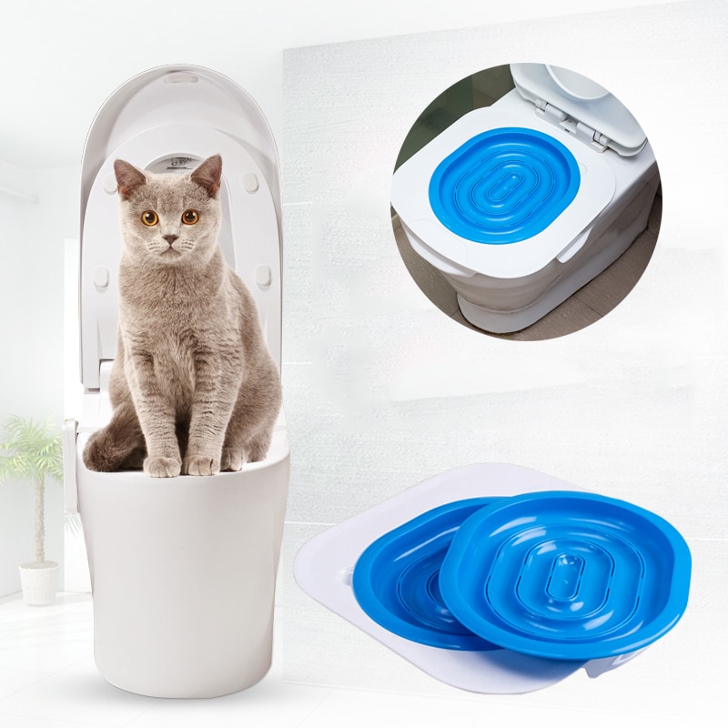 Plastic Cat Toilet Training Kit Kattenbak Puppy Kattenbakvulling Mat Kat Wc Trainer Wc Huisdier Schoonmaken Kat Training 40*40*3.5Cm