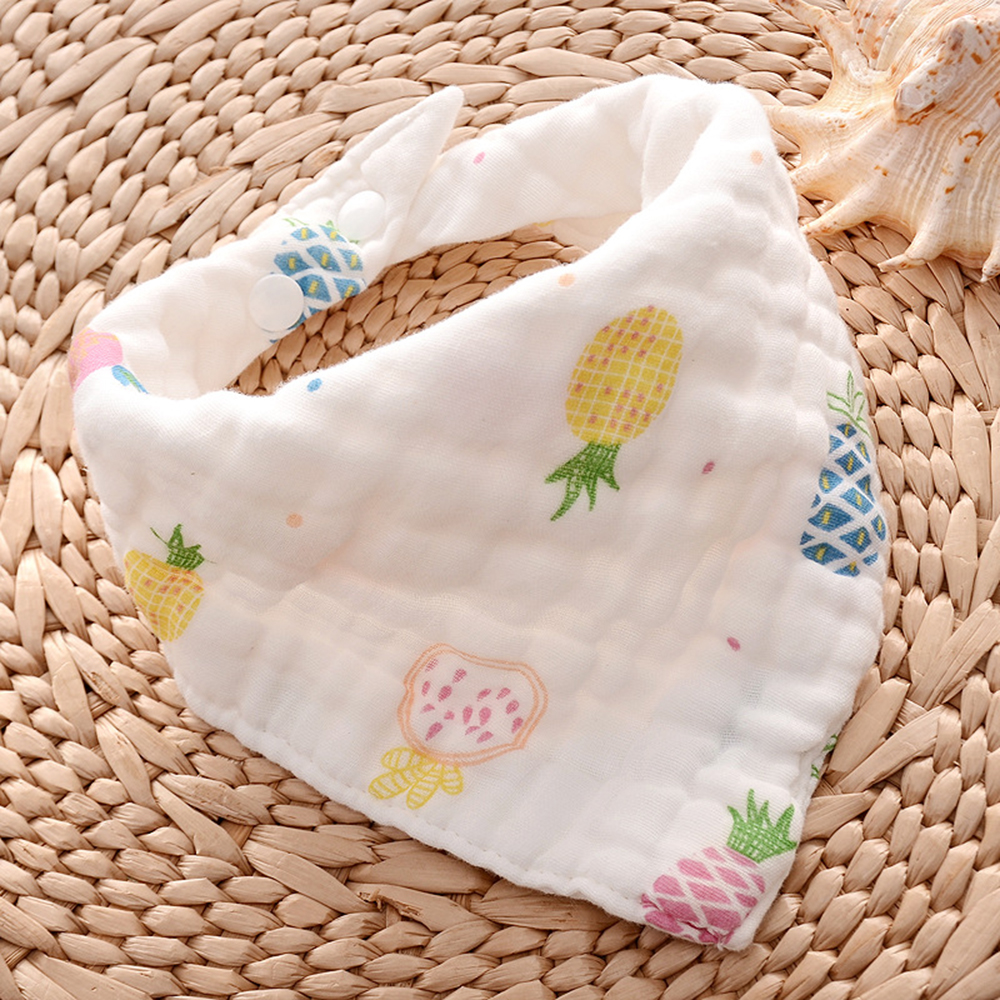 Katoen Driehoek Burp Waterdicht Bandana Bibsbaby Voeden Kiel Infant Burp Doeken Mousseline Speeksel Handdoek Eten Zachte Baby Stuff: Ivoor