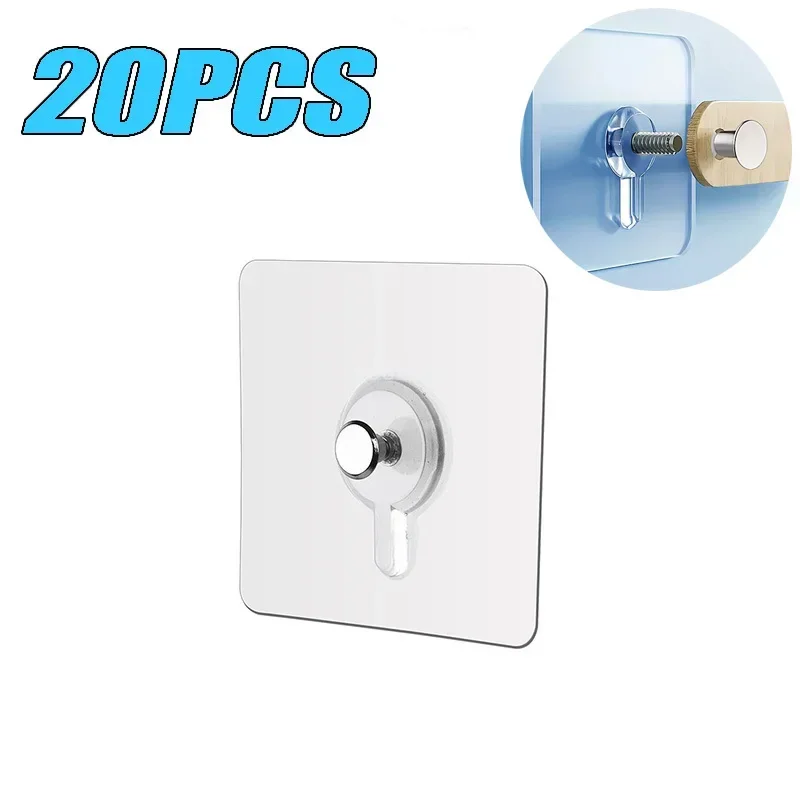 Haken-Aufhänger-Aufkleber, einfache Wandkleber, Wandhaken, selbstklebend, Stark klebend, Bilderrahmen, NäGel, transparent, nahtlos: Licht Gelb