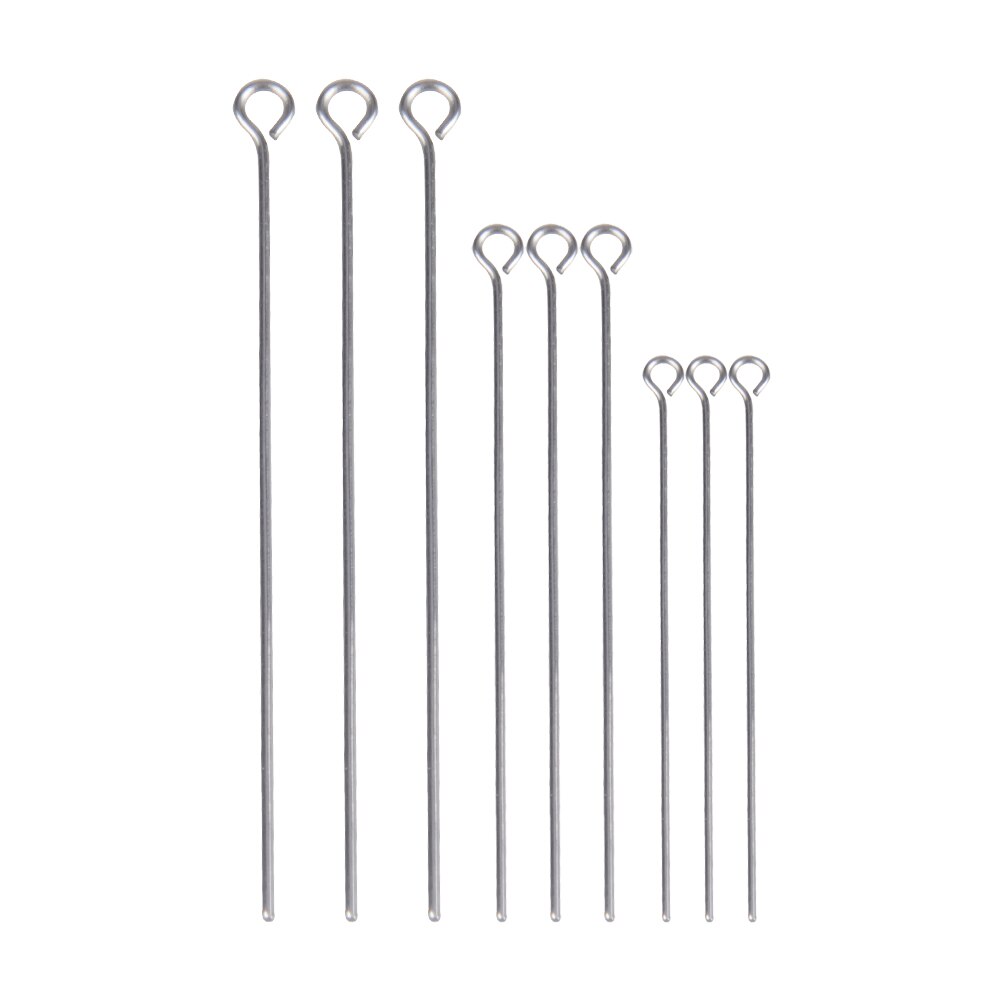 Lote de 100 unidades de alfileres dorados y plateados de acero inoxidable para joyería, accesorios de joyería Diy, aretes de borla, alfileres para la cabeza para suministros de joyería: Silver / 30mm
