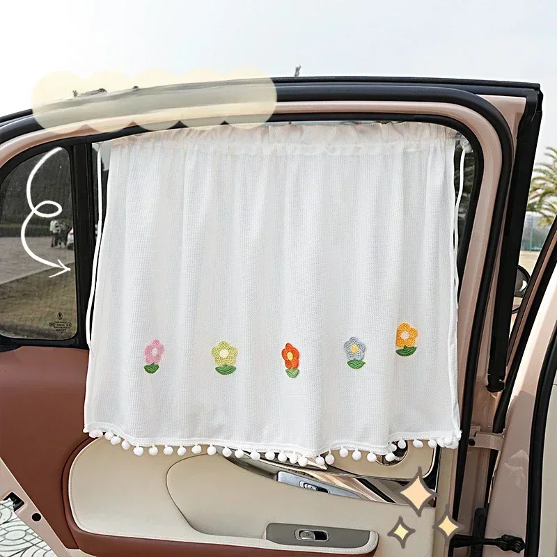 1PC Cute Cartoon Car Curtain Sunshade Curtain Essential Summer Car Sunscreen Curtains Keep Your Car Interior Cool & Protected
