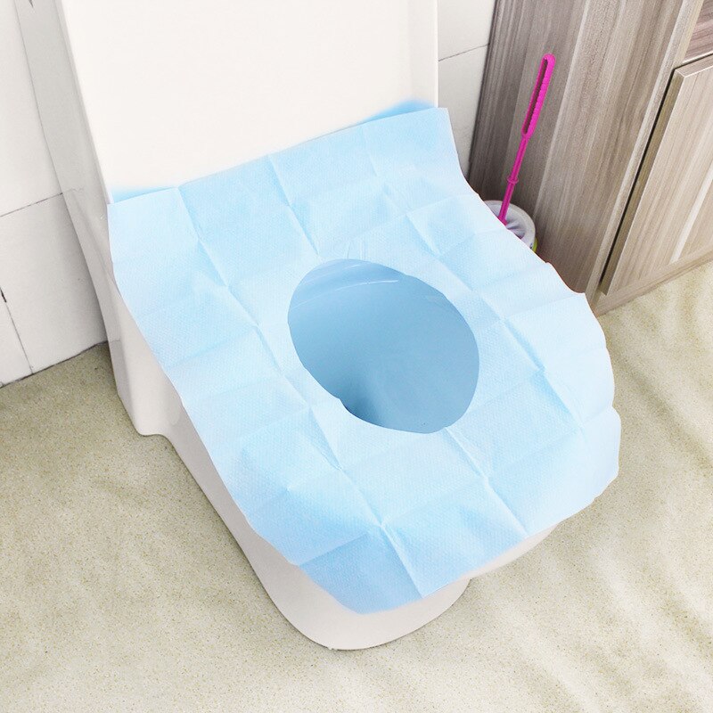 Lote de 10 unidades de alfombrillas desechables para asiento de inodoro, cubierta de inodoro de , cubierta de papel para inodoro impermeable para viajes y uso público