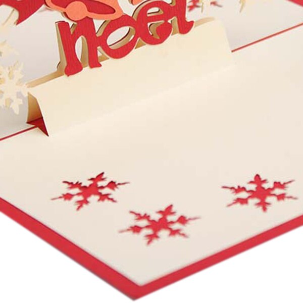 -Christmas Cards 3D Pop Up Merry Christmas bell Handmade Custom Greeting Cards Christmas Souvenirs Postcards