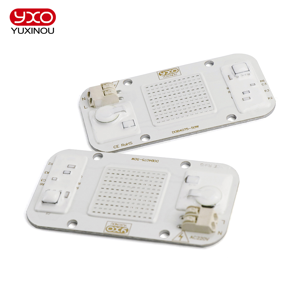 1 Uds. Sam-sung lm283b rojo 660nm Led Chip de luz de cultivo DOB AC COB módulo 50W cuentas de lámpara sin necesidad de controlador para plantas de interior: Gris oscuro