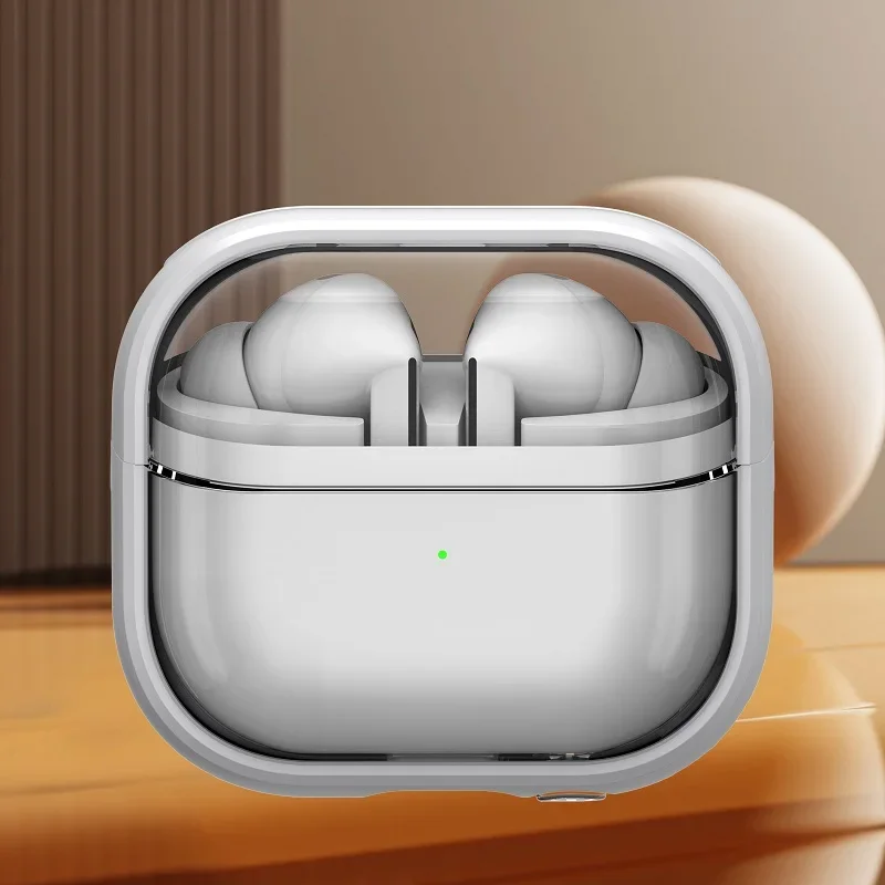 Luxe transparante standaard hoofdtelefoonhoes voor Samsung Galaxy Buds 3 Pro Bluetooth-oordopjes Oplaaddoos Sleutelhanger oortelefoonhoes: 2XS / CORAL