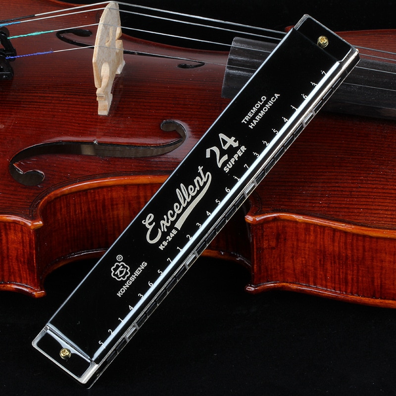 24 hull tremolo munnspill c tone munnorgan for nybegynnere utøver harmonikon trening musikkinstrumenter hobby