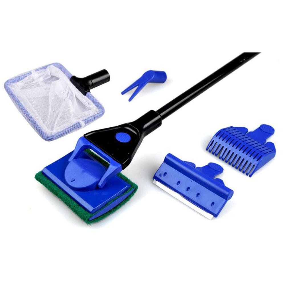 Fish Tank Rake 5 In 1 Aquarium Tank Cleaner Set Fish Net Gravel R... – Grandado