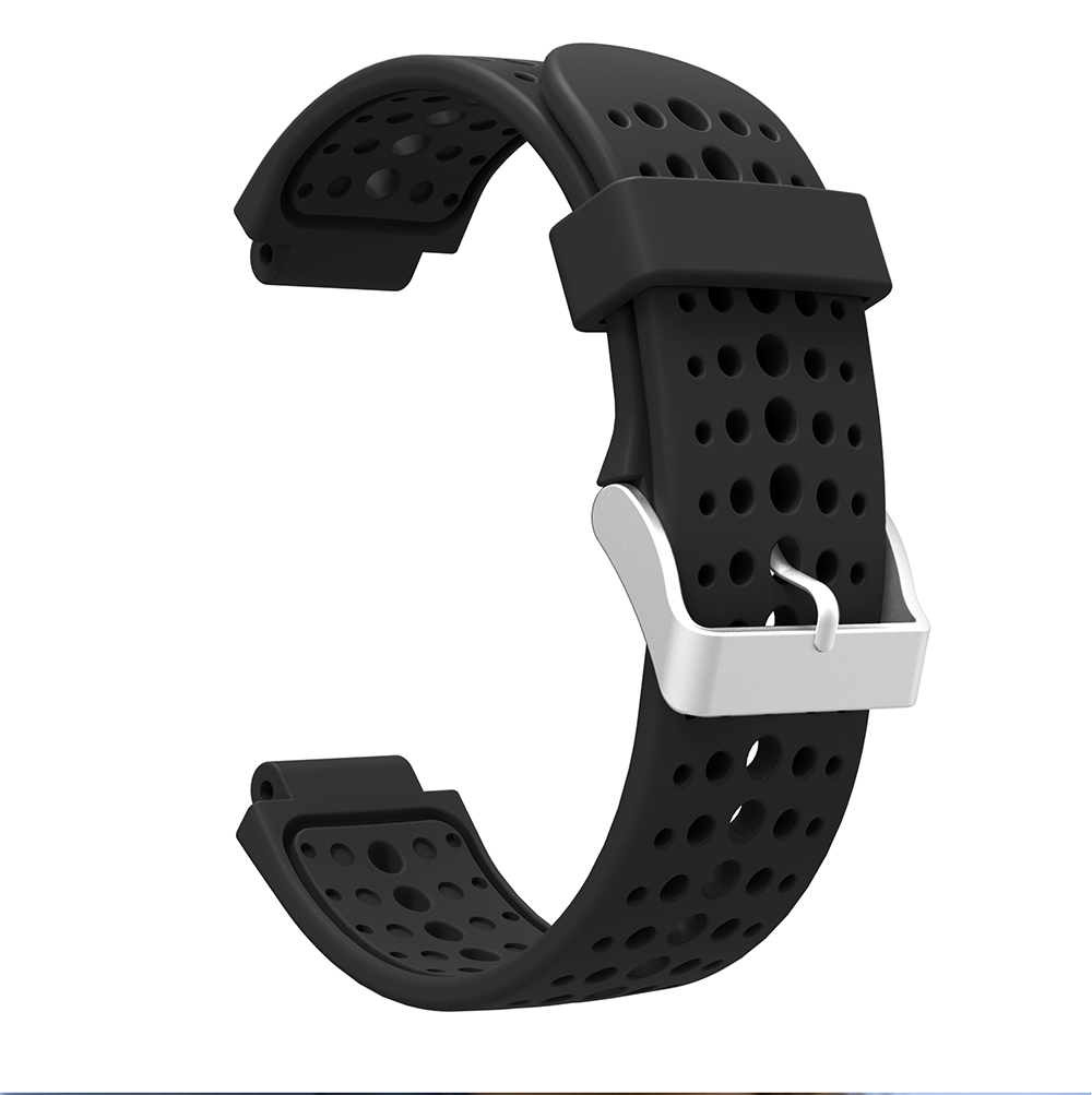 Silicone Bracelet Strap For Garmin Forerunner 235 Replacement Watch Band For Garmin Forerunner 220/230/235/620/630/735XT: Black