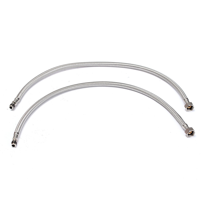 Flexible Faucets Braided Hose Tap 2 X 24 Inch Length Line Pipe 3/8" Stainless Steel Bathroom Product Water Supply Line