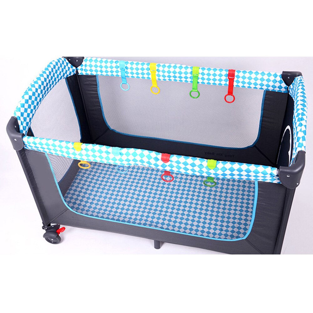 Crochets de lit pour bébé 4 pièces/lot | Anneaux pour parc bébé, crochets à usage général, jouets pour bébé, crochets pour lit de bébé, anneaux de lit, ensemble de literie