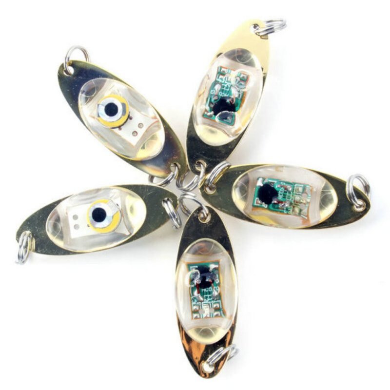 1pc utendørs fiske lys 6 cm/2.4 tommers blits lampe ledd dypt undervanns ødu form fiske blekksprut fisk lokke lys