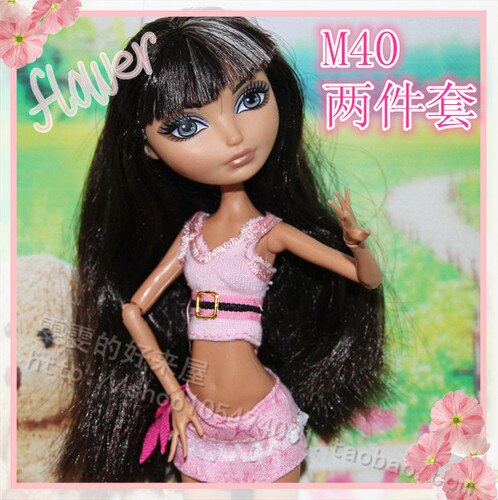 Monstering High Doll Dressing Soft Casual Wear Handmade Clothes Outfit Doll Clothing Set Girl Playing House Toys: M40