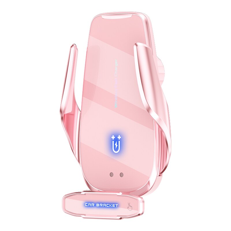 Tongdaytech 15W Magnetic Car Wireless Charger Automatic Fast Charger In Car Holder For Iphone XS 13 12 11 Pro Max Samsung Xiaomi: Add Sucker / Pink