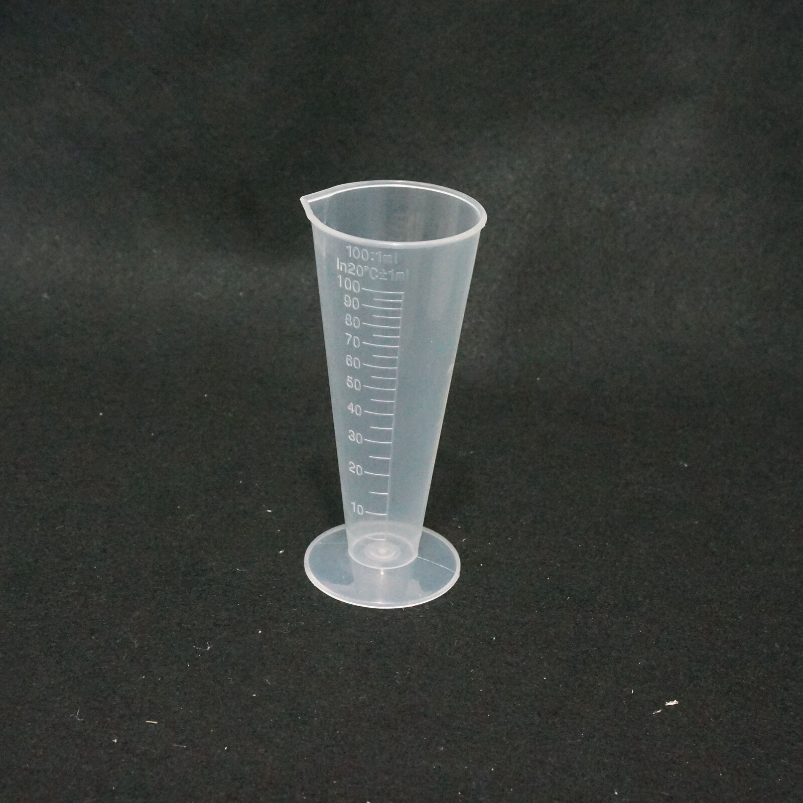 100ml Plastic Polypropylene PP Measuring Cone Taper Beaker Laboratory Kitchen With Spout