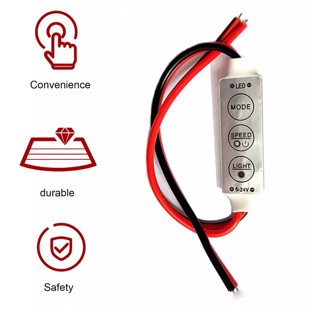 Dimmer Mini 12V 12A LED Dimmer Remote Controller For Single Color 5050/3528 Led Strips Brightness Dimmer