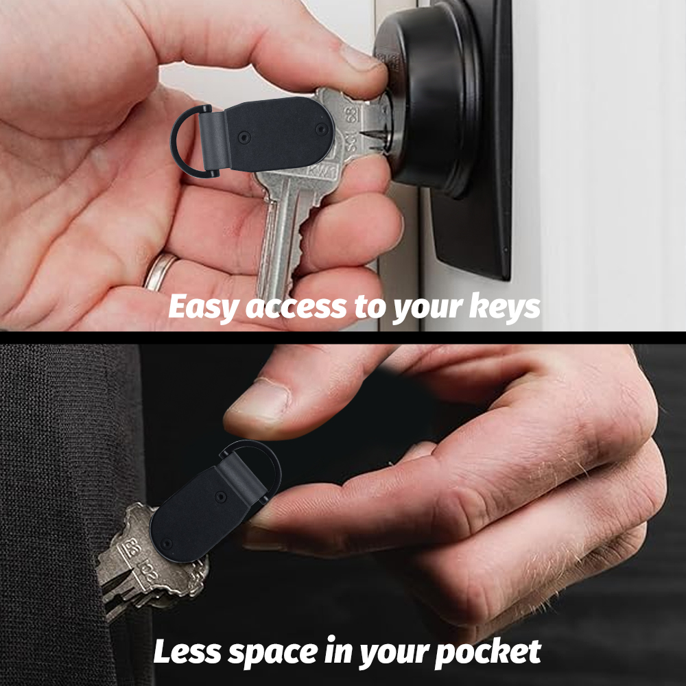 KeySmart Mini Key' Organizer Schlüsselanhängerhalter – kompakter Schlüsselhalter für Schlüsselanhänger, Schlüsselanhänger, Schlüsselhalter, Schlüsselanhänger zum Befestigen von 2–6