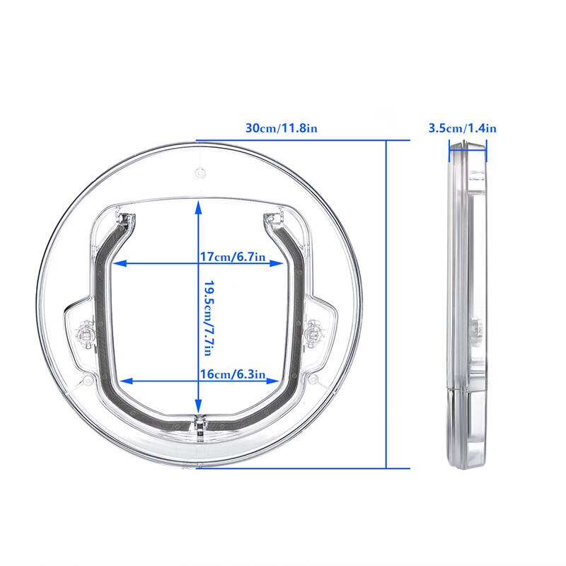 Chien Porte Avec Serrure Pour Chat Chiot Chien Porte Avec Serrure Ronde Transparente Porte Fenêtre Coulissante Verre Porte Verre Fenêtre