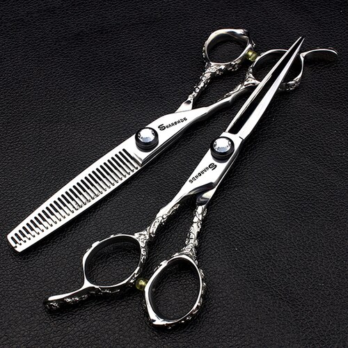 6 Inch Left-handed Barber Scissors Hairdressing Thinning Scissprs Cutting Shears Left Handed Hairdresser Makas: 6inch A3