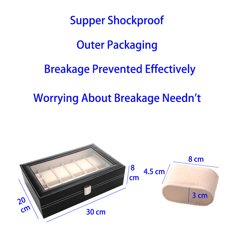 61012 Scatola per orologi da polso con 20 fessura Custodia per orologi Custodia per orologi Organizzatore Scatola per orologi in pelle PU regalos para hombre