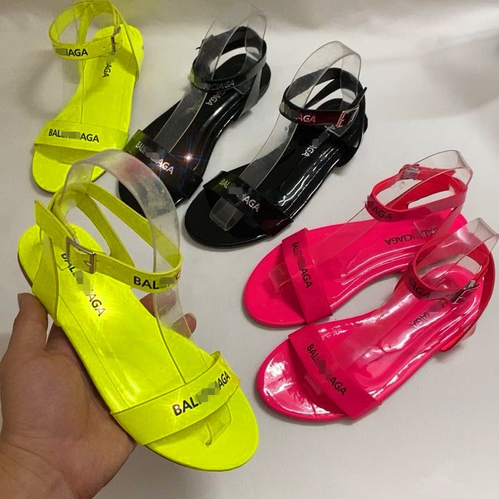 Dames zomer strand sandalen platte schoenen pu plus size een band open teen candy sandalen mujer sapato feminino