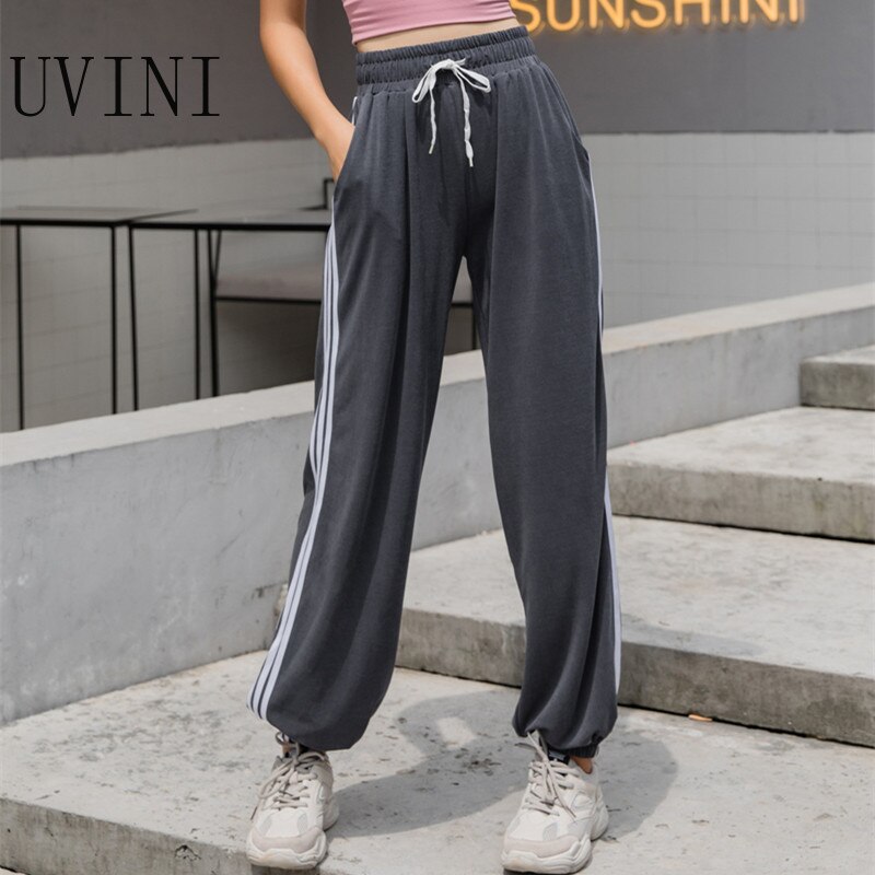 Striscia laterale Pantaloni per lo sport modale Delle Donne Allentato Respiro per Il tempo libero Sottile Di forma Fisica Di yoga Corsa e jogging anca salto Pantaloni Di ballo Delle Donne Pantaloni Da Ginnastica
