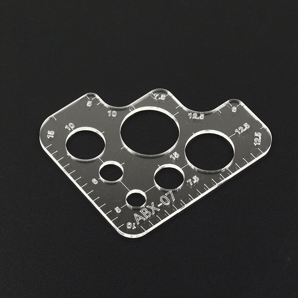 Leather Craft Acrylic Perspex Cutting Circle Corner Stitch Stencil Template Ruler DIY Tool Home