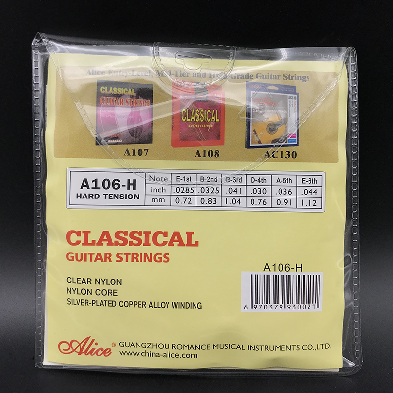 10-pack Ifunplay A106-H Klassiska Gitarsträngar - Klar Nylon & Silverpläterad Kopparlegering
