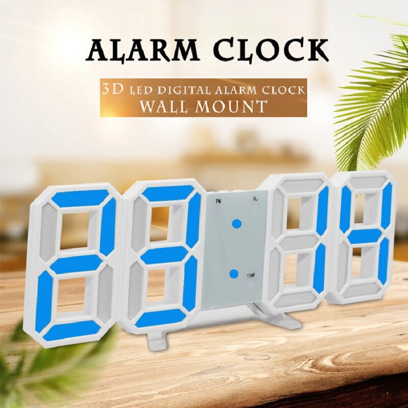Reloj de pared LED 3D, reloj despertador Digital, – Grandado
