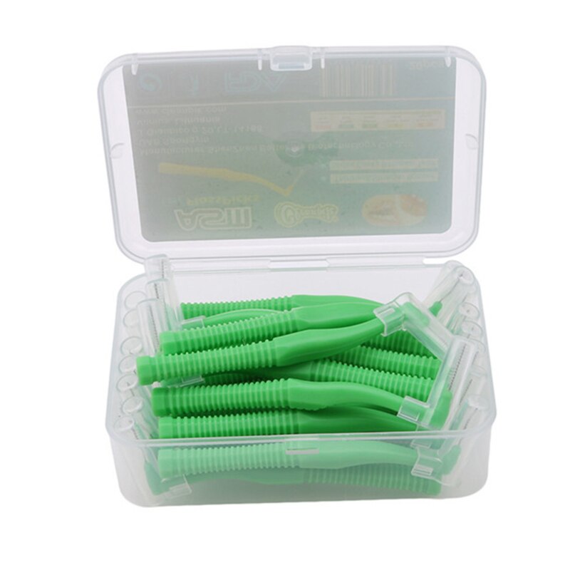 L Shape Push-Pull Interdental Brush 20Pcs/Pack Oral Care Teeth Whitening Dental Tooth Pick Tooth Orthodontic Toothpick ToothBrus: 0.8MM