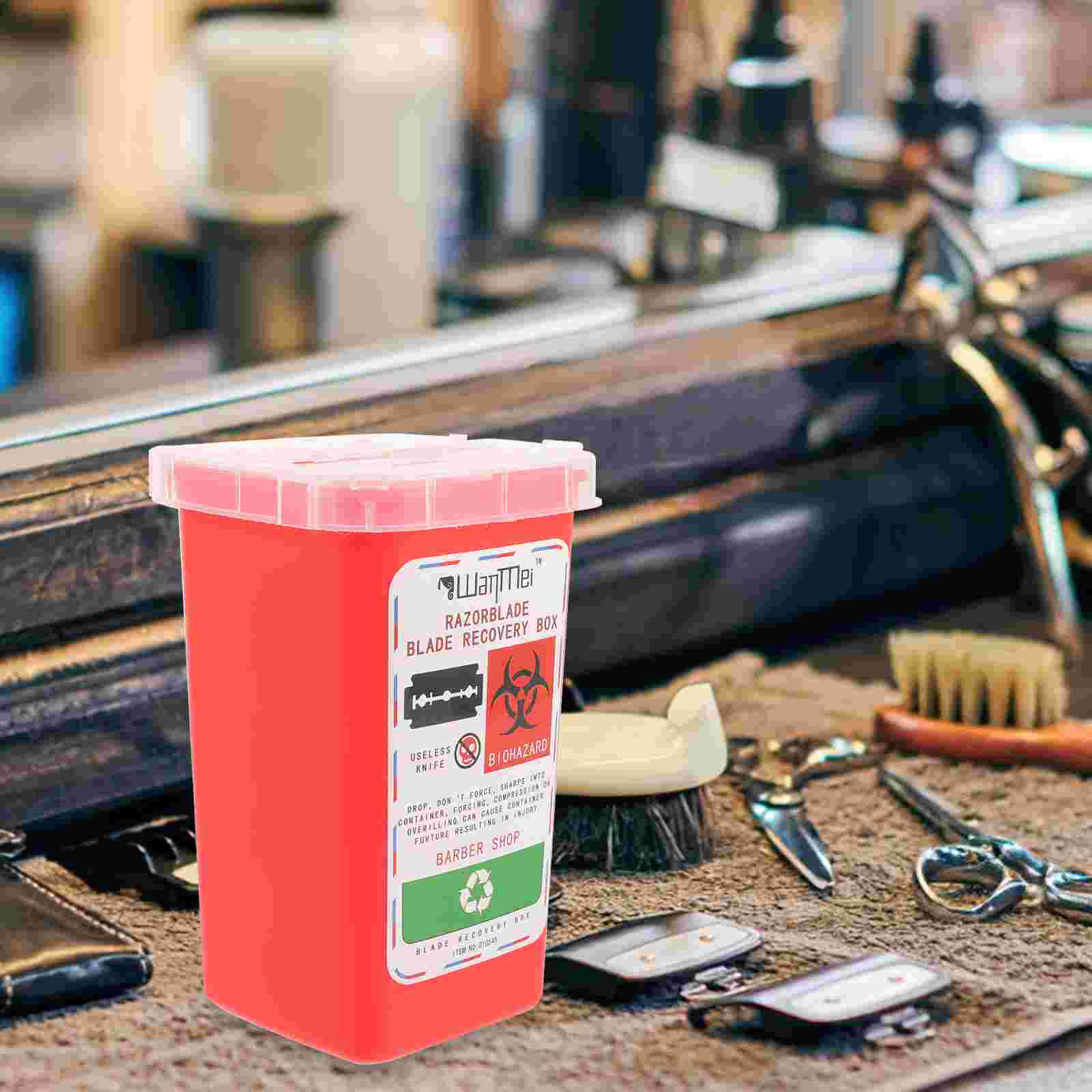 Disposable Blade Disposal Container Shaving Blade Recycling Box Razor Blade Holder For Hair Salon Use Plastic Blade Disposal