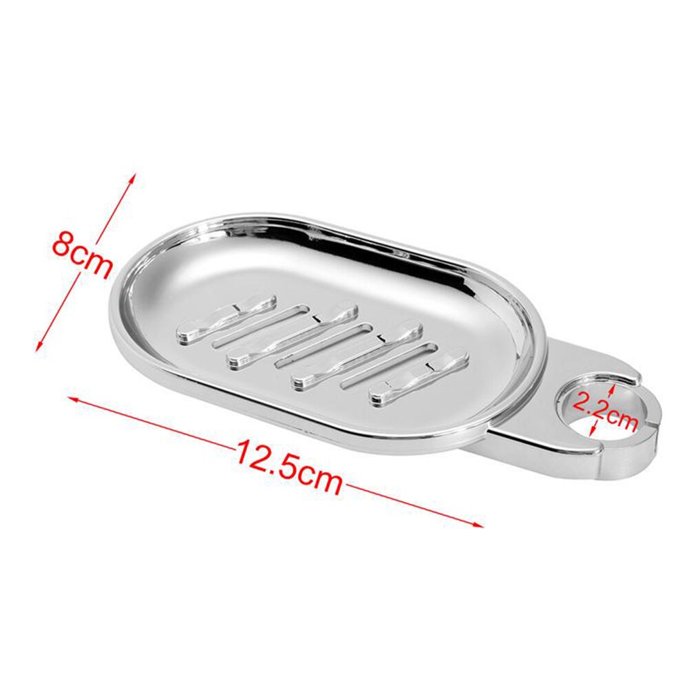 22Mm Badkamer Douche Rail Zeepbakje Doos Houder Staaf Bad Accessoires Sliver Zeepbakje