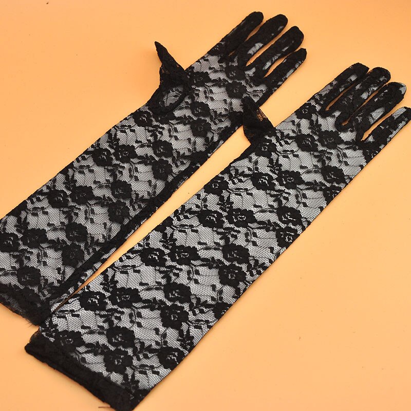 Spitze Lange Handschuhe | Vintage Stil Für Halloween, Party, Abendkleidung, Elastisch & Elegant