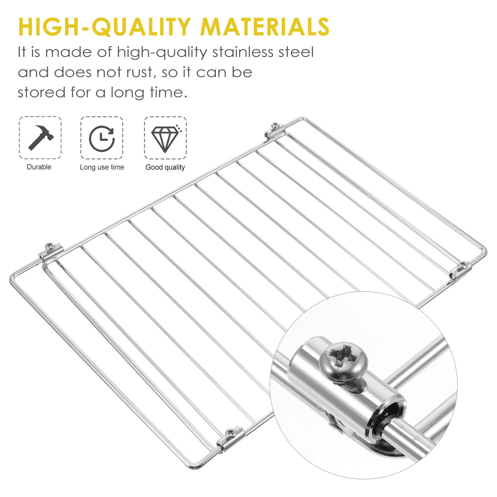 1 Pc Portable Telescopic Net Rack Practical Electric Oven Rack Stainless Steel Grill Mesh for Home Hotel