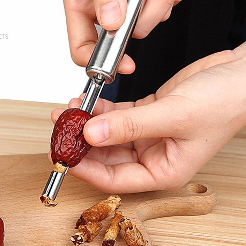 Fruit Coring Machine Stainless Steel Fruit Pear Coring Machine Seedless Machine Kitchen Coring Tool Hawthorn Jujube Corer