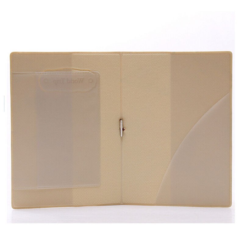 PVC Hand Painted World Map Metal Card Holder Soft Plastic Passcard Folder Office Accessories Memo Holder