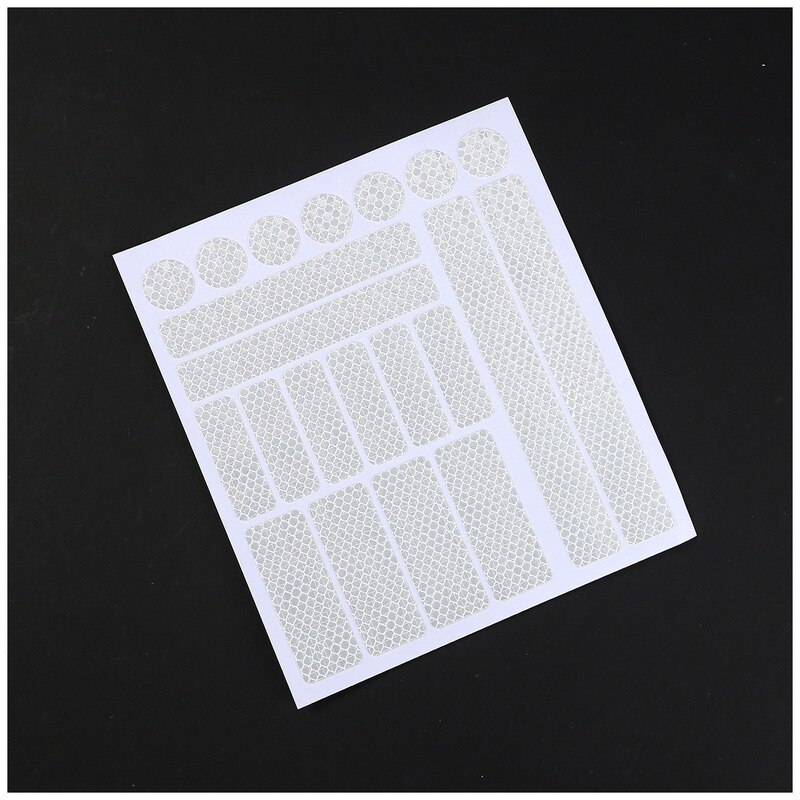 Mountain Bike Frame Reflective Strip Body Sticker Safety Sign Warning Reflective Sticker: white