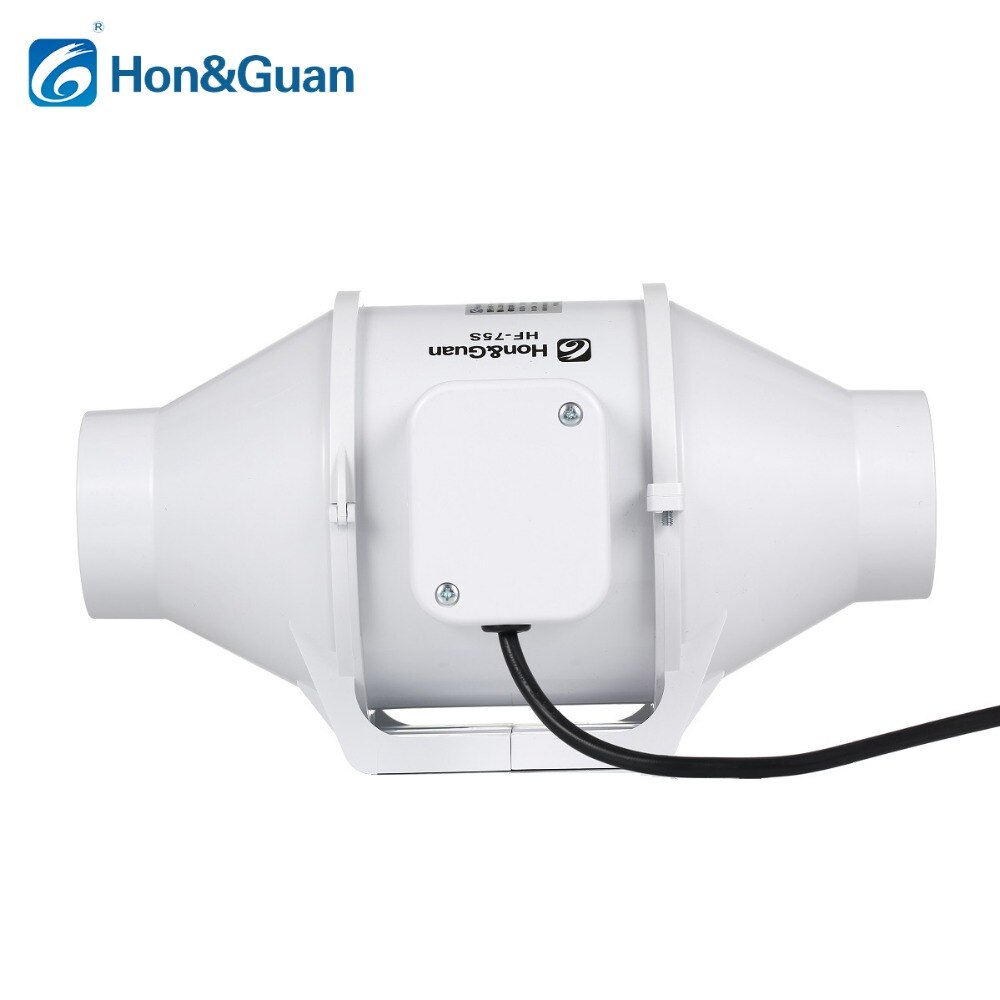 Hon & Guan-ventilateur à débit mixte, extracteur haute efficacité, système de Ventilation, échappement d'air pour salle de bains et cuisine, en ligne, HP-75S