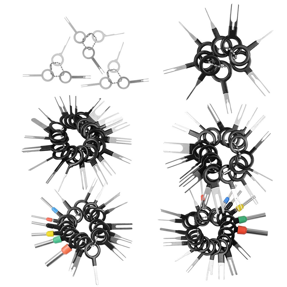 Auto Terminal Verwijderen Kit 91Pcs Bedrading Crimp Connector Pin Extractor Puller Terminal Ejector Plug Reparatie Pin Tool