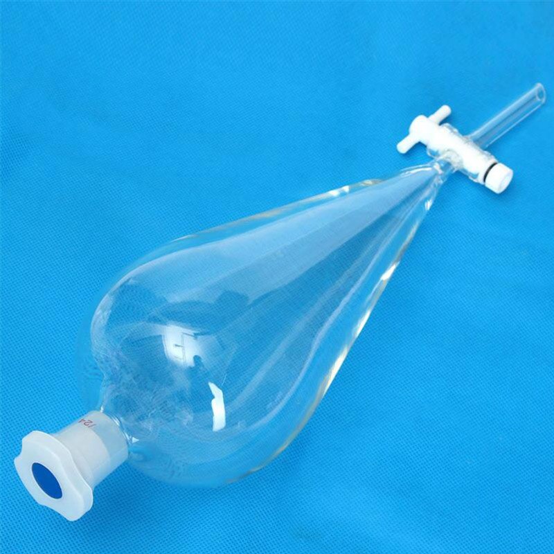 1000 ml Birnenform Glas Separatory Trichter Mit PTFE Dreiwegehahn Labor Liefern Schule Chemielabor Schreibwaren