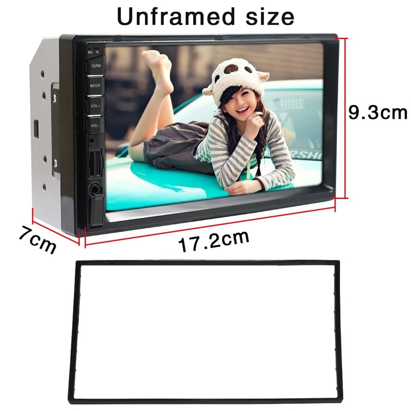2 din bil multimediaspelare bilradio bluetooth mirrorlink hd press radio  mp5 spelare usb aux o stereo 7082