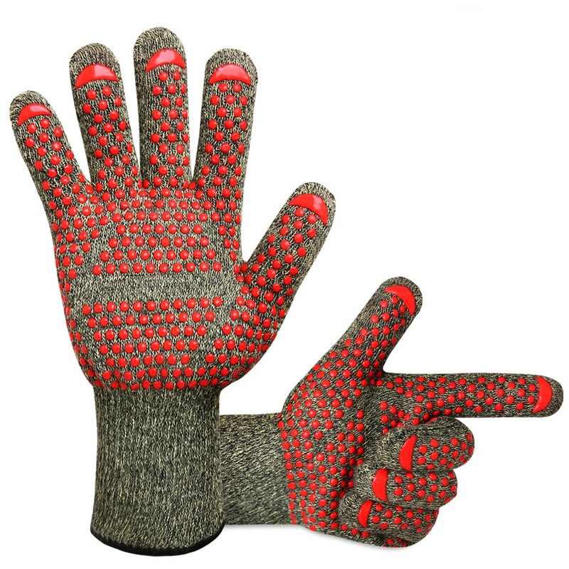 1 stück Wärme beständig handschuhe 500/800 grad Grill ofen hohe temperatur Nicht-Unterhose handschuhe isolierung Anti-verbrühungen Mikrowelle