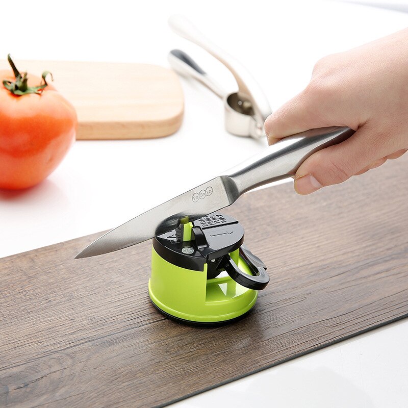 Innovative Knife Sharpener Scissors Grinder Sharpening Knives Stone Sharpens Kitchen Sharpen Tool Secure Suction Pad Accessories